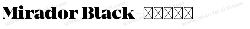 Mirador Black字体转换